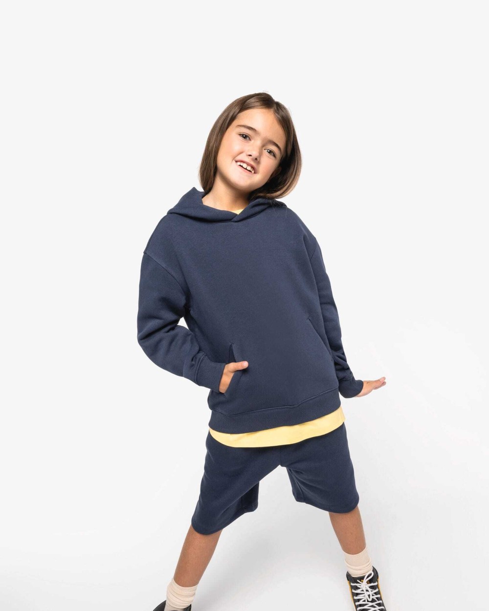 Sweat-shirts personnalisable NATIVE SPIRIT Sweat-shirt écoresponsable à capuche oversize enfant