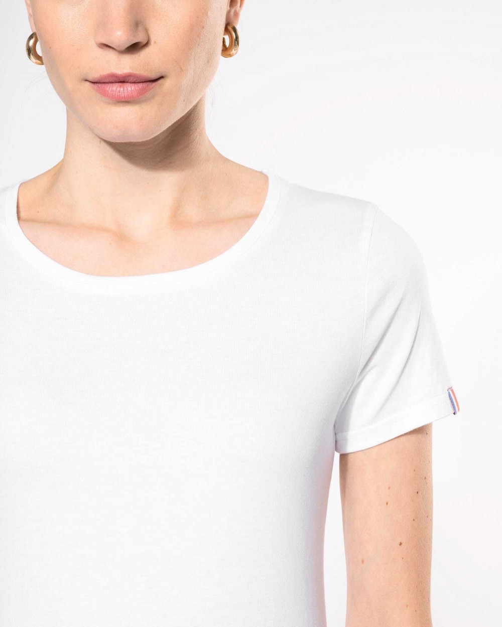 T-shirts KARIBAN Women's organic T-shirt "Origine France Garantie" voor bedrukking &amp; borduring