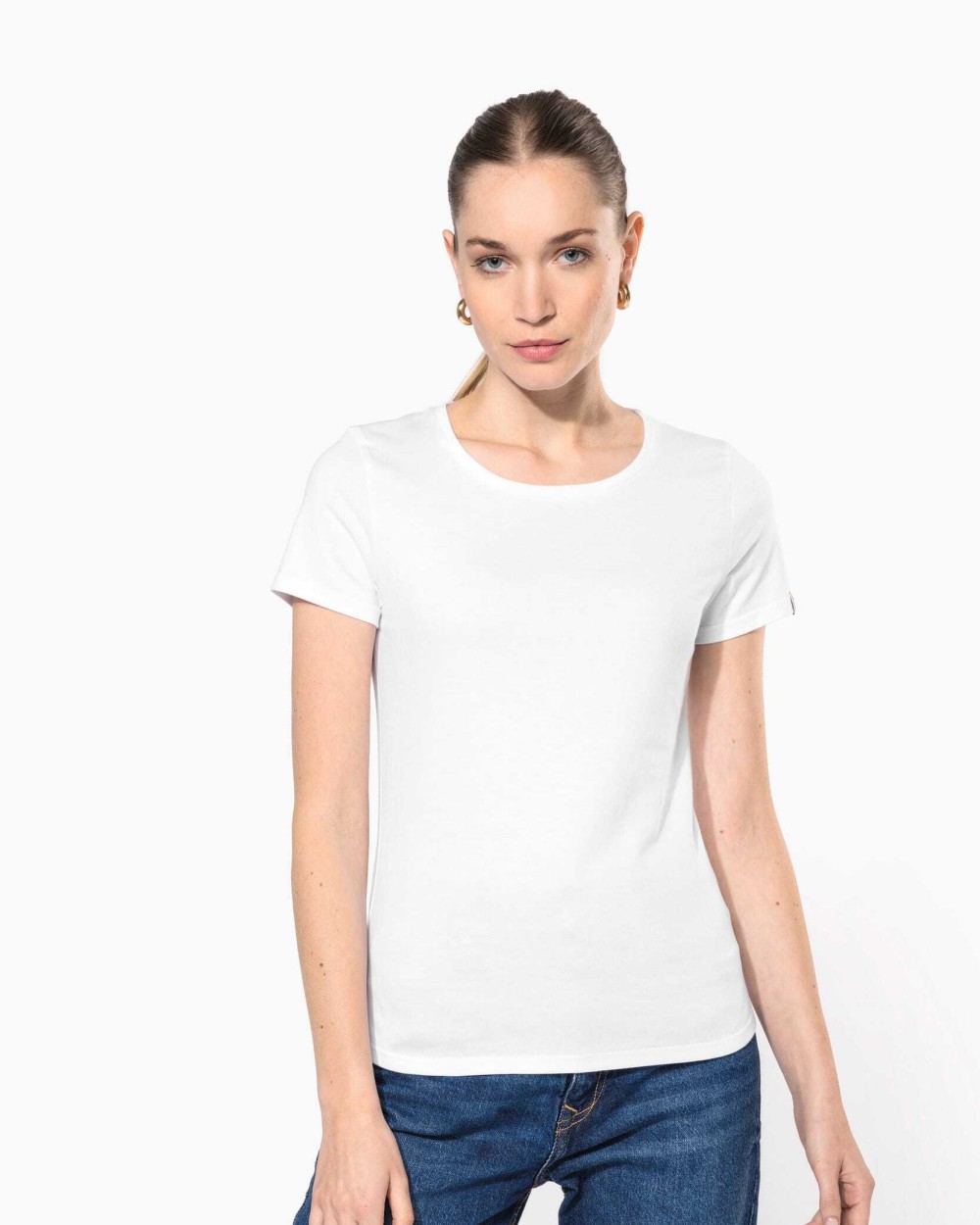 T-shirts KARIBAN Women's organic T-shirt "Origine France Garantie" voor bedrukking &amp; borduring