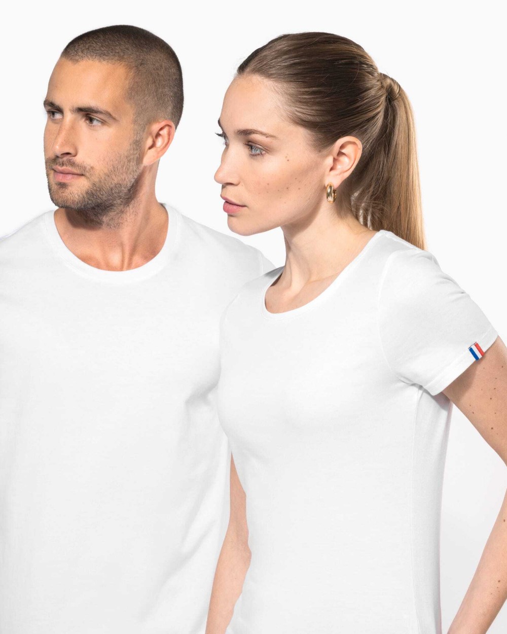 T-shirts KARIBAN Women's organic T-shirt "Origine France Garantie" voor bedrukking &amp; borduring