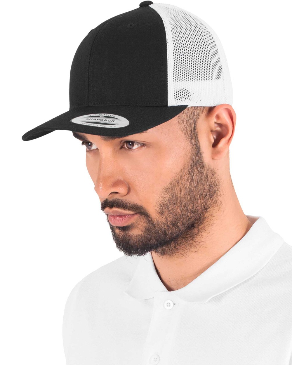 FLEXFIT Zweifarbige Retro-Trucker-Kappe Kappen personalisierbar