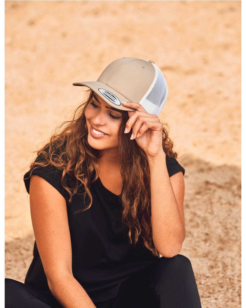 FLEXFIT Zweifarbige Retro-Trucker-Kappe Kappen personalisierbar