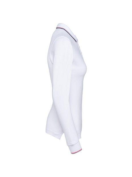 KARIBAN Polo maille piquée manches longues femme /api/colors/6d0adb01-8dd7-4172-baef-6a4e089565a0 personnalisable