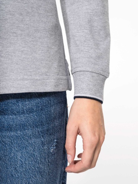 Polos à personnaliser KARIBAN Polo maille piquée manches longues femme 