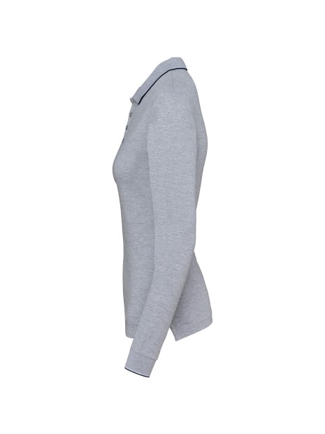 KARIBAN Polo maille piquée manches longues femme /api/colors/756a62c7-5ccb-4412-bddf-a29bbe090ad7 personnalisable