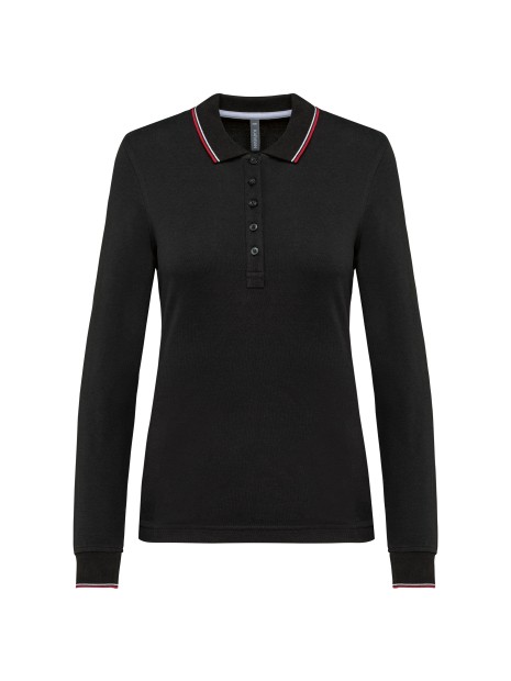 KARIBAN Polo maille piquée manches longues femme /api/colors/6115d0d1-a158-4f42-92d3-ca9df3b58b8d personnalisable