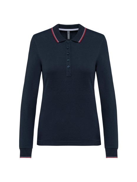 KARIBAN Polo maille piquée manches longues femme /api/colors/76f8dd6d-7b6e-4e39-84bd-97f35fdd8e54 personnalisable