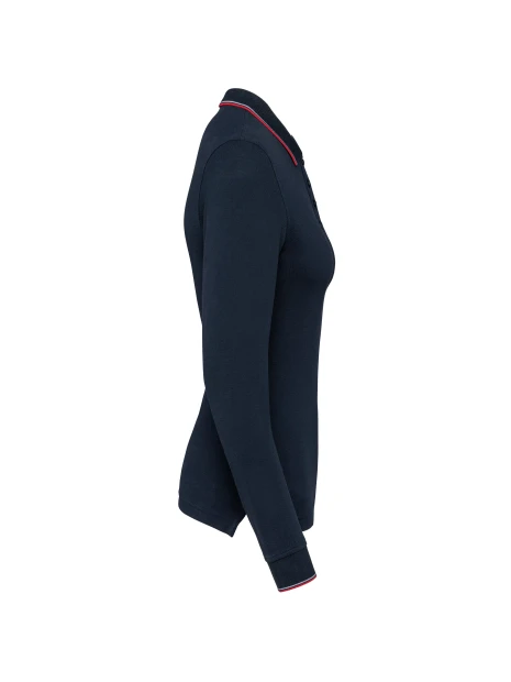 KARIBAN Polo maille piquée manches longues femme /api/colors/76f8dd6d-7b6e-4e39-84bd-97f35fdd8e54 personnalisable