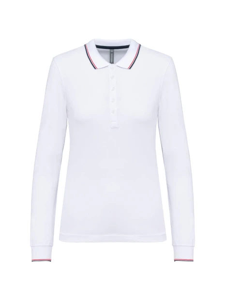 KARIBAN Polo maille piquée manches longues femme /api/colors/6d0adb01-8dd7-4172-baef-6a4e089565a0 personnalisable