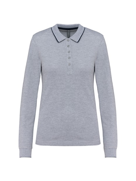 KARIBAN Polo maille piquée manches longues femme /api/colors/756a62c7-5ccb-4412-bddf-a29bbe090ad7 personnalisable
