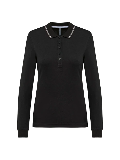KARIBAN Polo maille piquée manches longues femme /api/colors/02f47dd6-c9d0-4f38-b05a-6c26fdb9e081 personnalisable