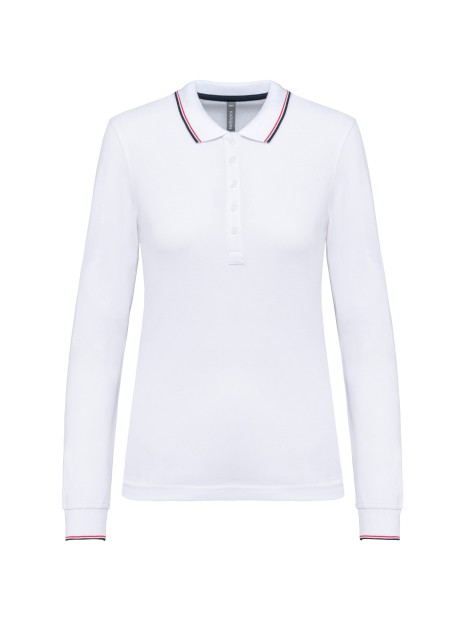 KARIBAN Polo maille piquée manches longues femme /api/colors/6d0adb01-8dd7-4172-baef-6a4e089565a0 personnalisable