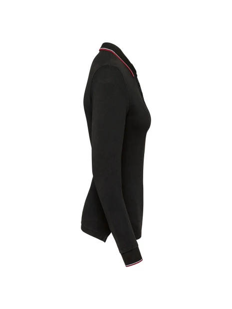 KARIBAN Polo maille piquée manches longues femme /api/colors/6115d0d1-a158-4f42-92d3-ca9df3b58b8d personnalisable