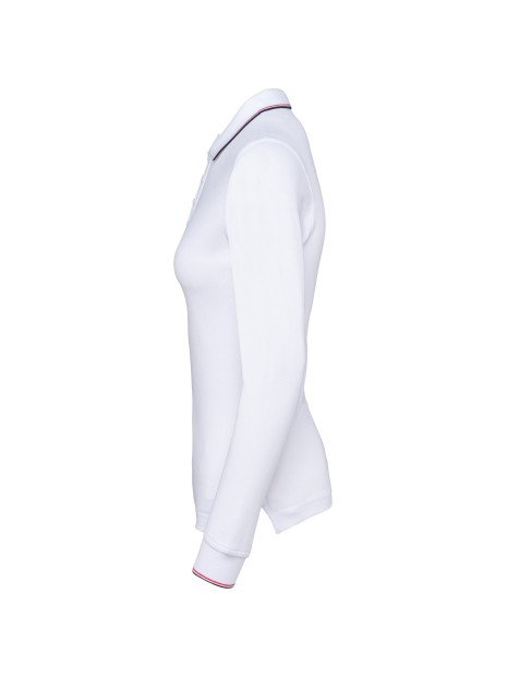KARIBAN Polo maille piquée manches longues femme /api/colors/6d0adb01-8dd7-4172-baef-6a4e089565a0 personnalisable