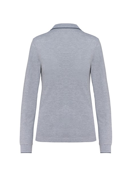KARIBAN Polo maille piquée manches longues femme /api/colors/756a62c7-5ccb-4412-bddf-a29bbe090ad7 personnalisable