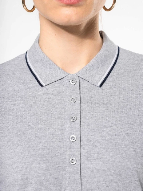 Polos à personnaliser KARIBAN Polo maille piquée manches longues femme 