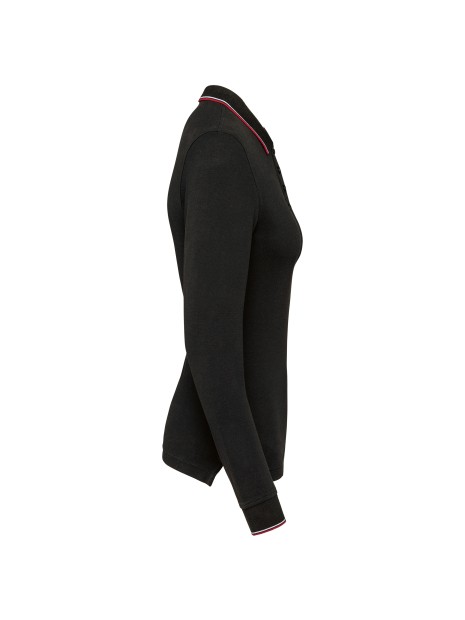 KARIBAN Polo maille piquée manches longues femme /api/colors/6115d0d1-a158-4f42-92d3-ca9df3b58b8d personnalisable