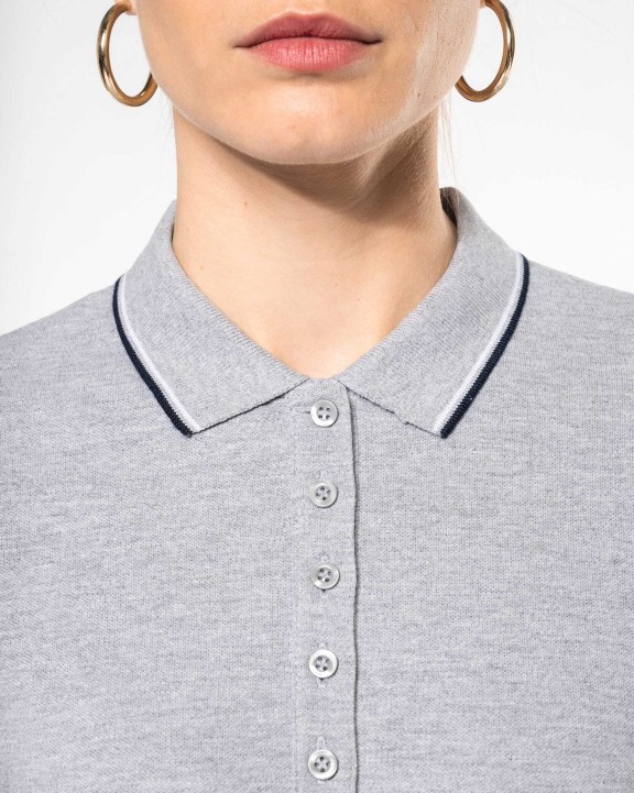 Polos personnalisable KARIBAN Polo maille piquée manches longues femme