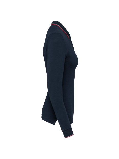 KARIBAN Polo maille piquée manches longues femme /api/colors/76f8dd6d-7b6e-4e39-84bd-97f35fdd8e54 personnalisable