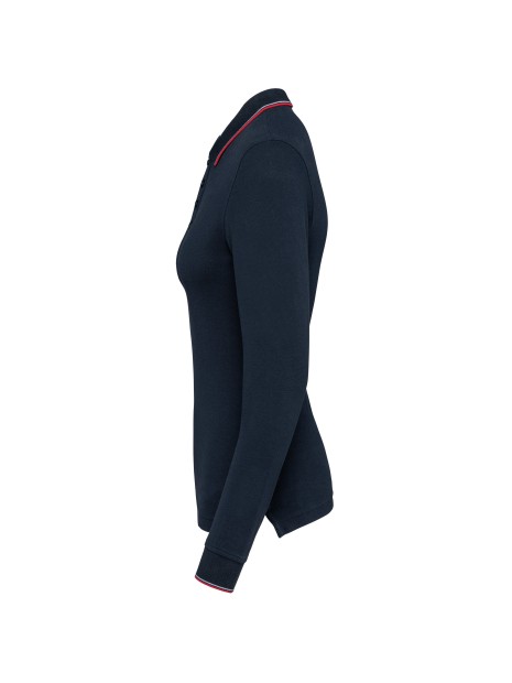 KARIBAN Polo maille piquée manches longues femme /api/colors/76f8dd6d-7b6e-4e39-84bd-97f35fdd8e54 personnalisable