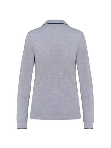 KARIBAN Polo maille piquée manches longues femme /api/colors/756a62c7-5ccb-4412-bddf-a29bbe090ad7 personnalisable