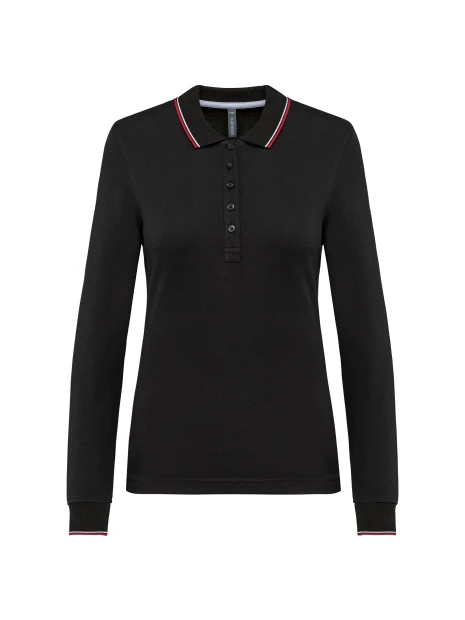 KARIBAN Polo maille piquée manches longues femme /api/colors/6115d0d1-a158-4f42-92d3-ca9df3b58b8d personnalisable
