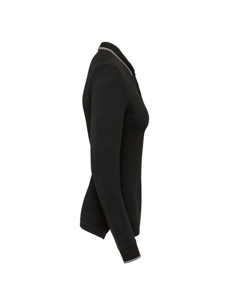 KARIBAN Polo maille piquée manches longues femme /api/colors/02f47dd6-c9d0-4f38-b05a-6c26fdb9e081 personnalisable