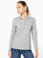Polos à personnaliser KARIBAN Polo maille piquée manches longues femme 