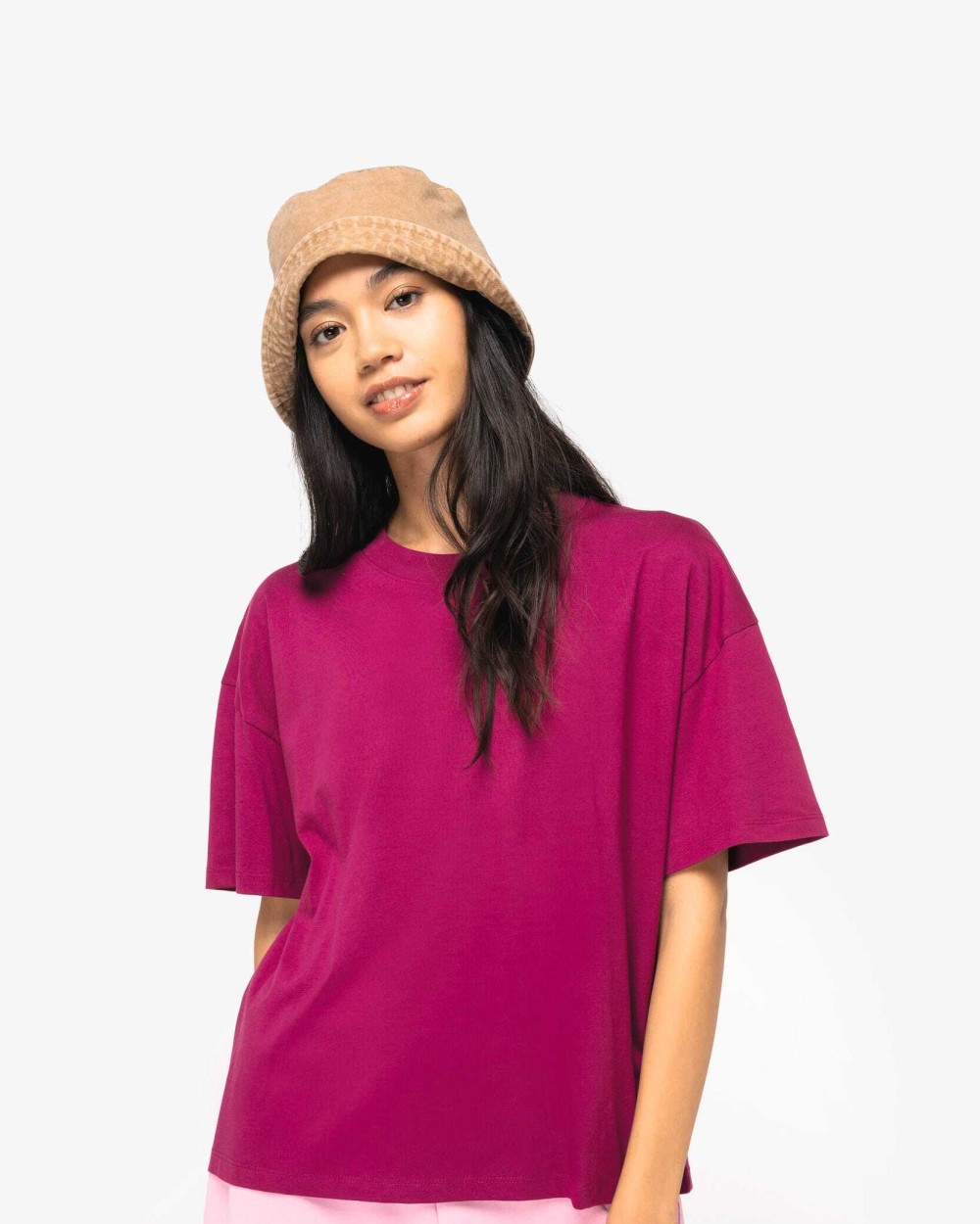T-shirts NATIVE SPIRIT Ecologisch oversized dames T-shirt voor bedrukking &amp; borduring