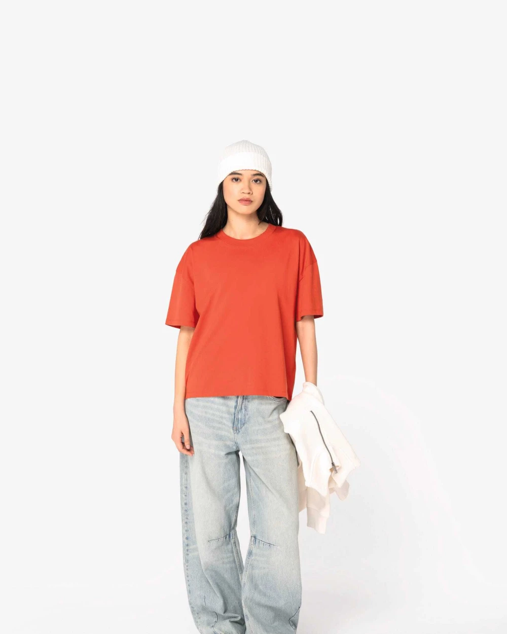 T-shirts NATIVE SPIRIT Ecologisch oversized dames T-shirt voor bedrukking &amp; borduring