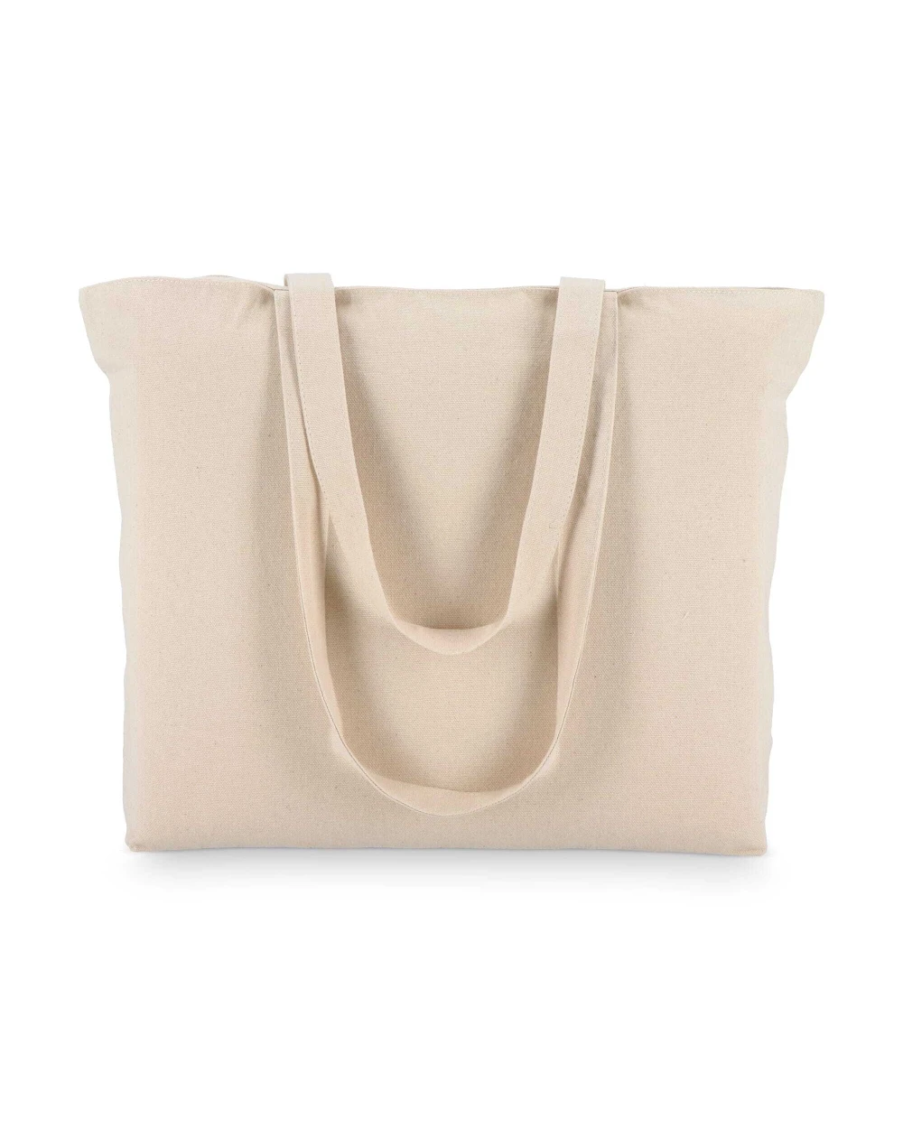 4DO Baumwoll-Tragetasche mit Reißverschluss OEKO-TEX® 47 x 11 x 35cm 320g/m² Tote Bags personalisierbar