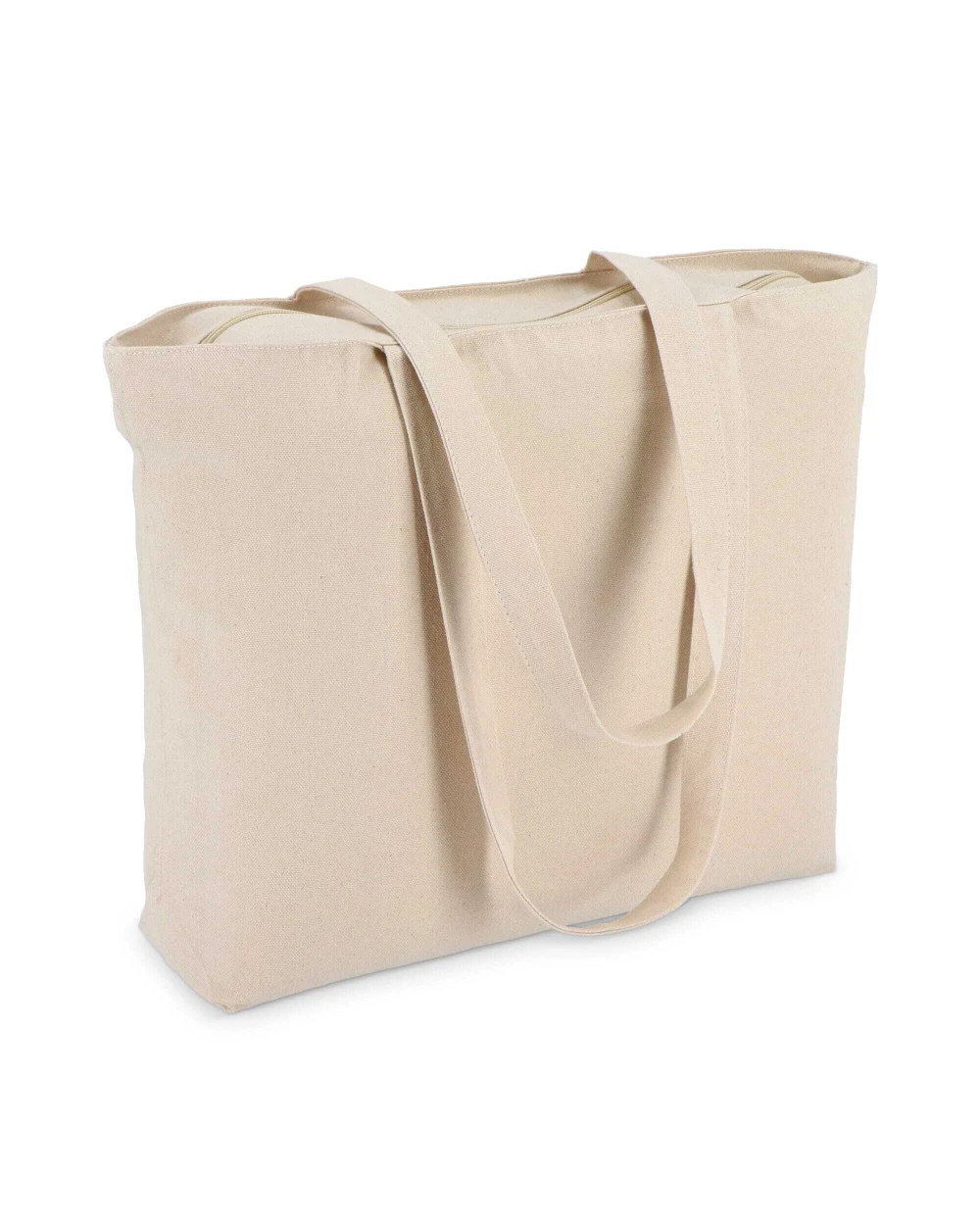 Tote bags personnalisable 4DO Sac fourre-tout en coton avec fermeture éclair OEKO-TEX® 47 x 11 x 35cm 320g/m²