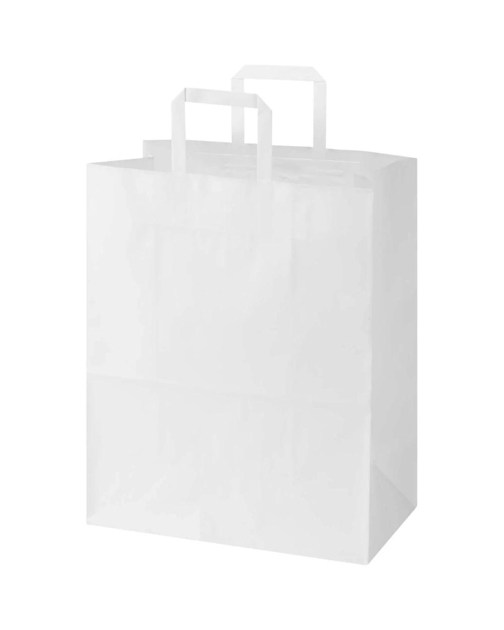 4DO Kraft 80–90 g/m² Papiertasche mit flachen Griffen – 32 × 17 × 39 cm Taschen personalisierbar