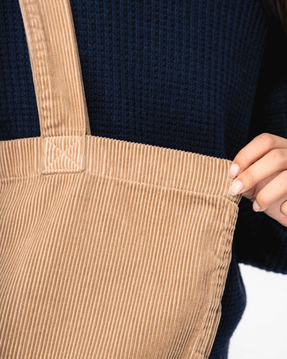 Tassen & Zakken NATIVE SPIRIT Ecologische verwassen tas van ribfluweel voor bedrukking &amp; borduring