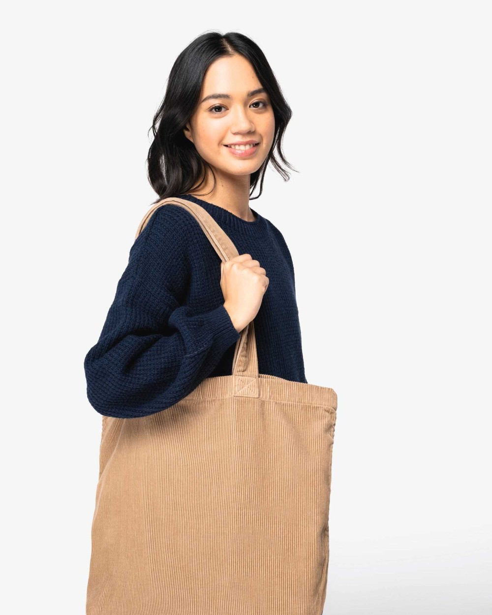 Tassen & Zakken NATIVE SPIRIT Ecologische verwassen tas van ribfluweel voor bedrukking &amp; borduring