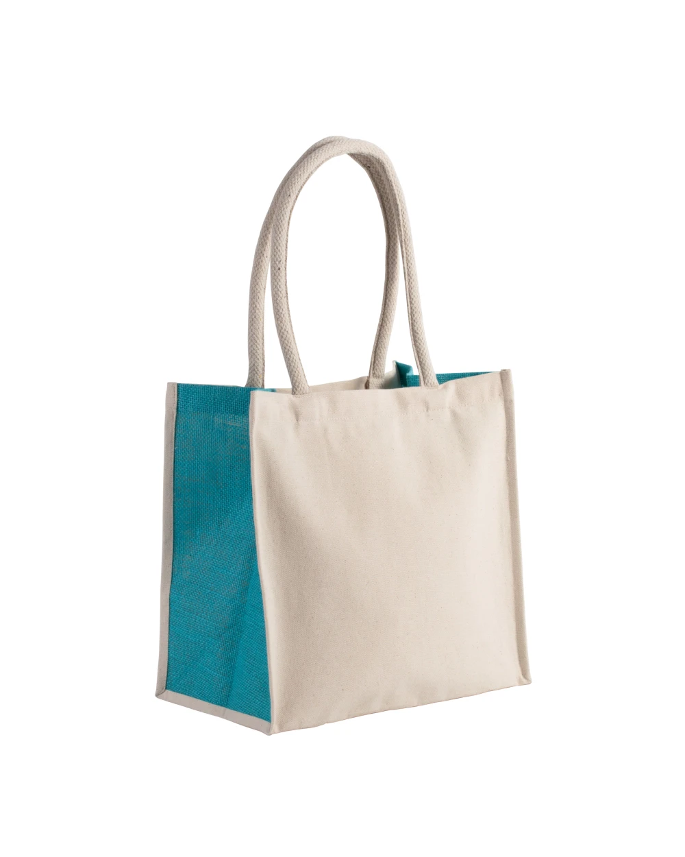 Tote bags KIMOOD Shopper van katoen/jute - 17 L voor bedrukking &amp; borduring