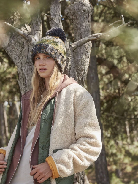 Bonnets à personnaliser BEECHFIELD CORKSCREW POM POM BEANIE 