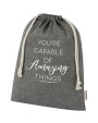 4DO Pheebs 150 g/m² GRS Zuziehbeutel aus Recyclingbaumwolle groß 4 l Taschen personalisierbar