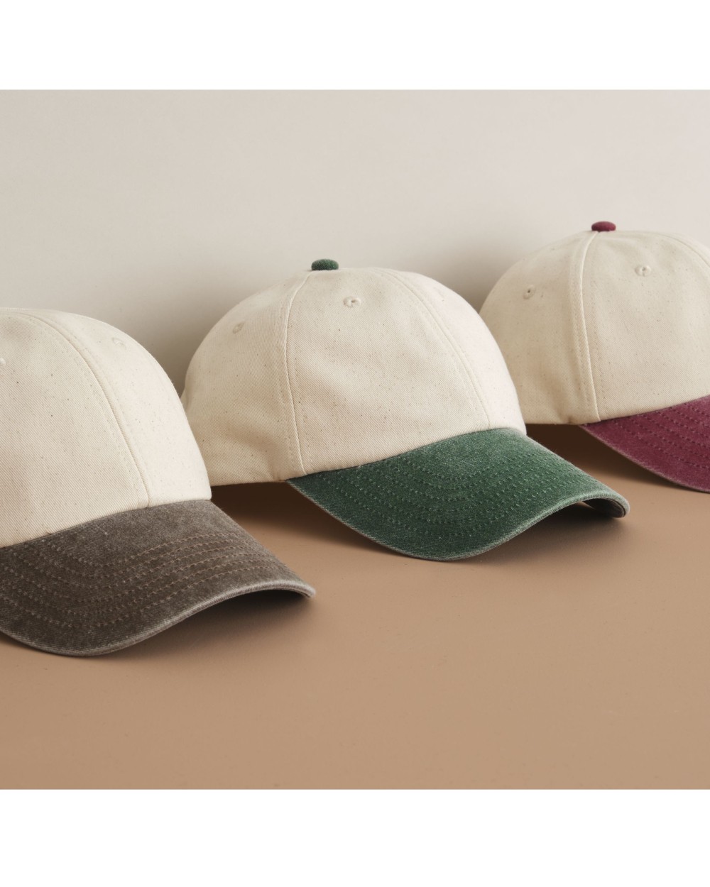 Casquettes personnalisable BEECHFIELD CONTRAST PEAK LOW PROFILE VINTAGE CAP