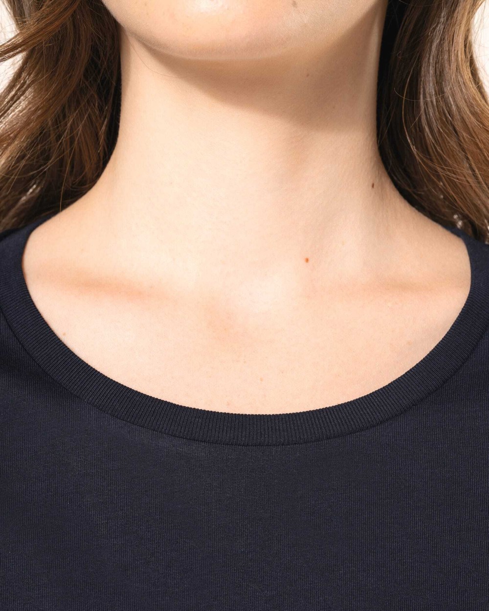 KARIBAN Supima® Damen-T-Shirt mit Rundhalsausschnitt und langen Ärmeln T-Shirts personalisierbar