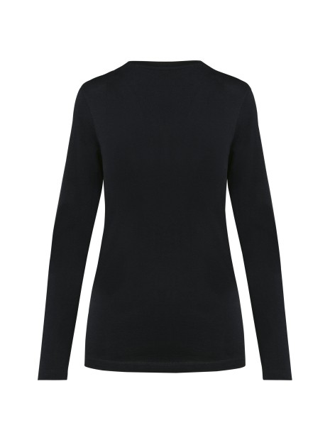 KARIBAN T-shirt Supima® col rond manches longues femme /api/colors/b9fdad4a-5e94-45cb-8c03-c08b349b28c3 personnalisable