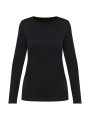 KARIBAN T-shirt Supima® col rond manches longues femme /api/colors/b9fdad4a-5e94-45cb-8c03-c08b349b28c3 personnalisable