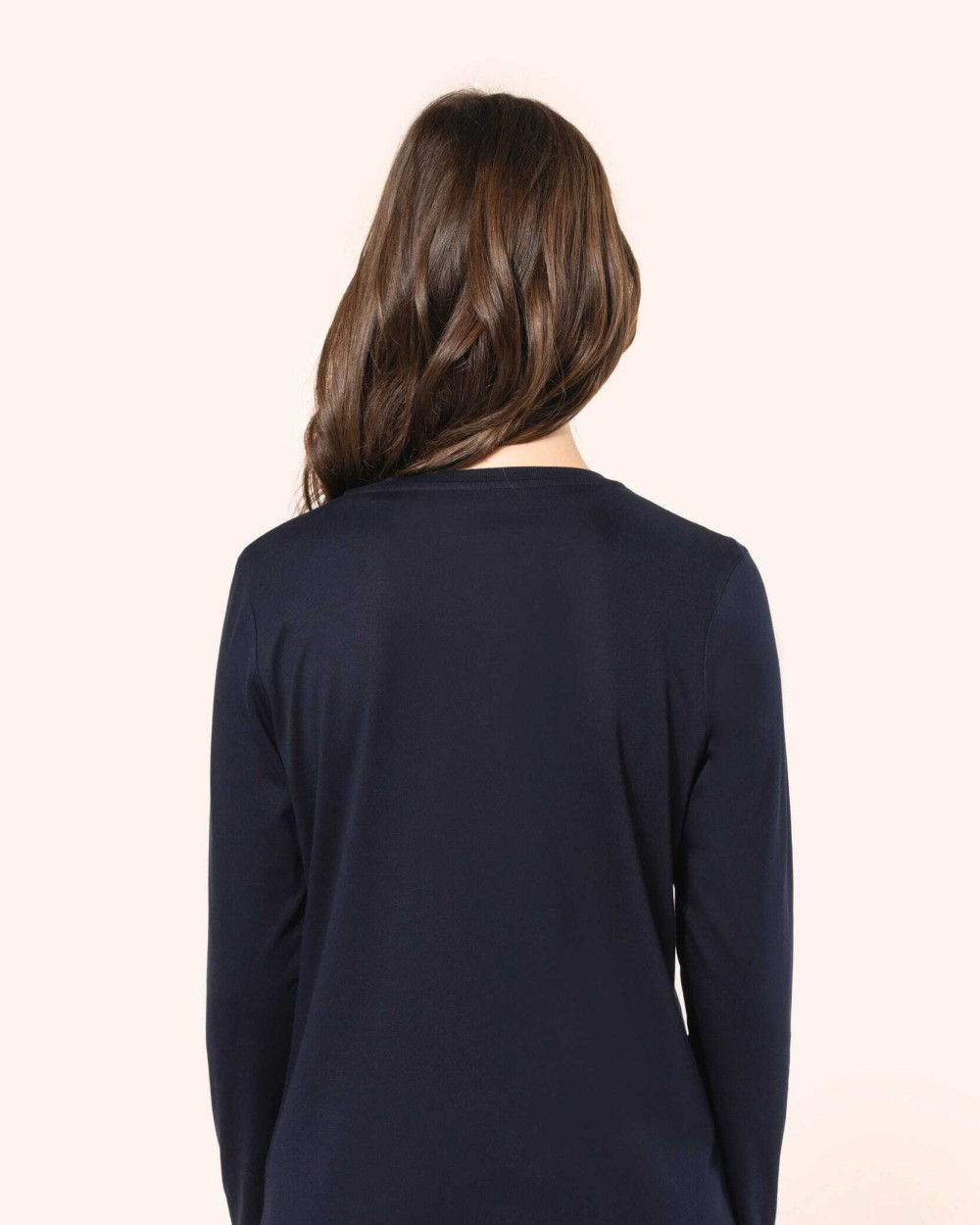 T-shirts KARIBAN Supima® dames-T-shirt ronde hals lange mouwen voor bedrukking &amp; borduring