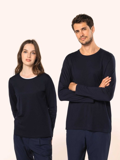 T-Shirts à personnaliser KARIBAN T-shirt Supima® col rond manches longues femme 