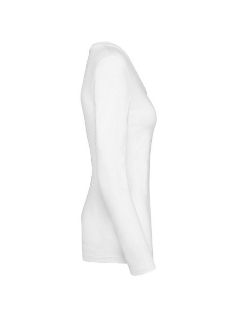 KARIBAN T-shirt Supima® col rond manches longues femme /api/colors/7a92cd2d-10d2-40b4-928b-296bb7487506 personnalisable