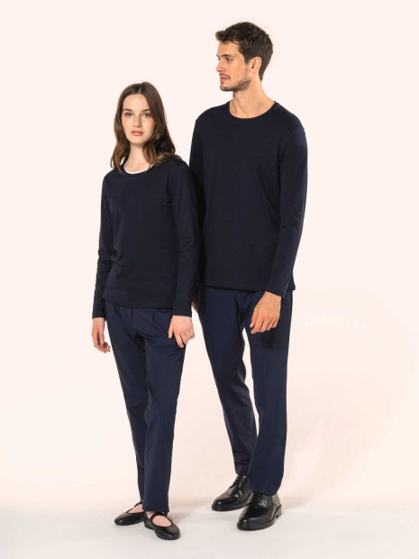 T-Shirts à personnaliser KARIBAN T-shirt Supima® col rond manches longues femme 
