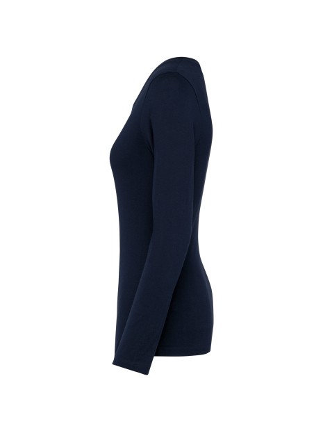 KARIBAN T-shirt Supima® col rond manches longues femme /api/colors/058f028c-f565-4146-9cba-11f5b0ade7a7 personnalisable