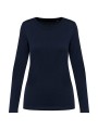 KARIBAN T-shirt Supima® col rond manches longues femme /api/colors/058f028c-f565-4146-9cba-11f5b0ade7a7 personnalisable
