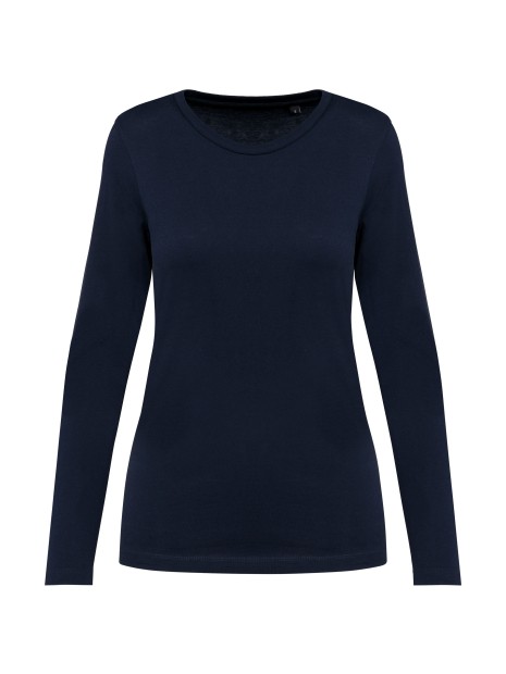 KARIBAN T-shirt Supima® col rond manches longues femme /api/colors/058f028c-f565-4146-9cba-11f5b0ade7a7 personnalisable