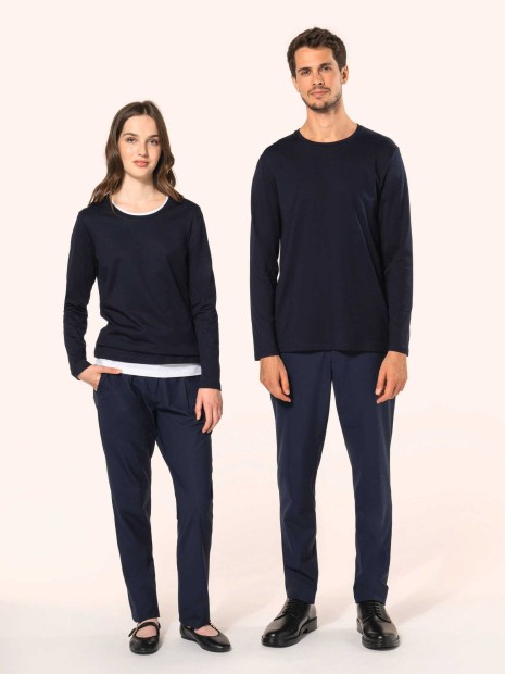 T-Shirts à personnaliser KARIBAN T-shirt Supima® col rond manches longues femme 